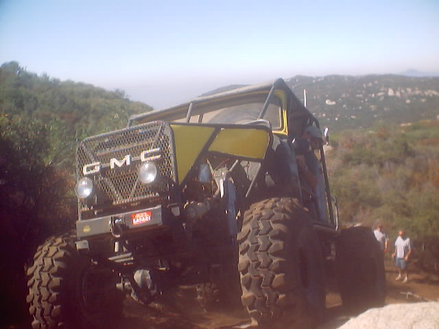 Chris in his fullsize GMC rock buggy